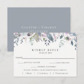 Dusty Garden Floral Wedding RSVP Kaart (Voorkant / Achterkant)