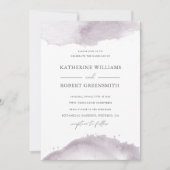 Dusty Gold Elegant Mauve Faire-part de mariage (Devant)