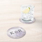 Dusty Gold en Paars huwelijk Ronde Kartonnen Onderzetter (Insitu)