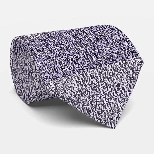 Dusty Gray en Grape Tweed Pattern Stropdas (Opgerold)
