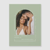 Dusty Green Arch Photo Économisez Notre Date Carte (Devant)