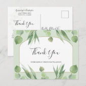 Dusty Green Boho Geometric Arch Weddenschap Bedank Briefkaart (Voorkant / Achterkant)