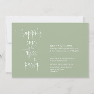 Dusty Green Happily Ever After QR-code foto Kaart
