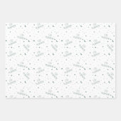 Dusty Green Kinderen Eid Mubarak Inpakpapier Vel (Voorkant)