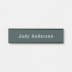 Dusty Green Professional Plain Modern Elegant Deurbordje