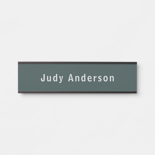 Dusty Green Professional Plain Modern Elegant Deurbordje (Voorkant)