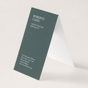 Dusty Green Unique Plain Minimalist Visitekaartjes