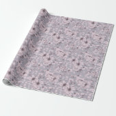 Dusty Lavender Floral Cadeaupapier (Uitgerold)