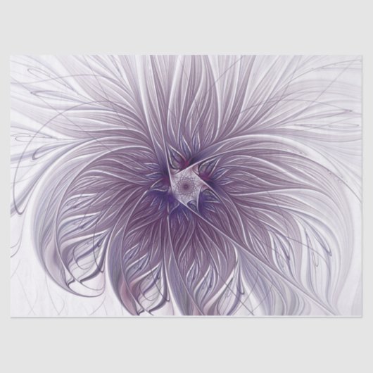 Dusty Lavender Fractal Flower Tissue Paper Tissuepapier (Voorkant)