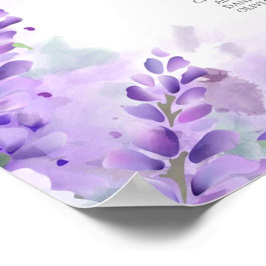 Dusty Lavender Moderne Mariage Tableau de siège (Coin)