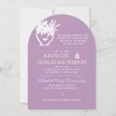 Dusty Lavender Paarse Beach Destination Wedding Kaart (Voorkant)