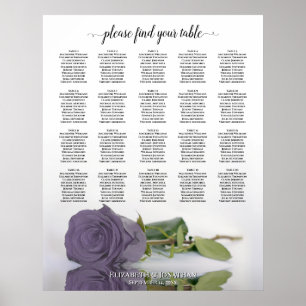 Dusty Lavender Rose 20 Table Mariage Tableau de si