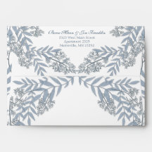 Dusty Light Blue Wedding  Botanical
