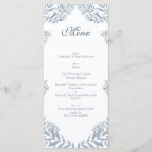 Dusty Light Blue Wedding  Botanical Menu (Voorkant)