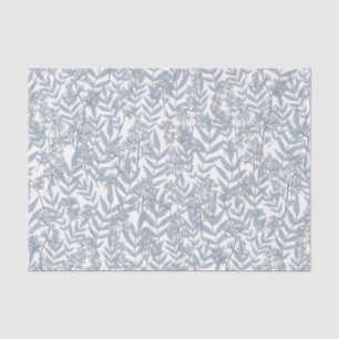 Dusty Light Blue Wedding Botanical Tissuepapier