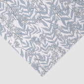 Dusty Light Blue Wedding  Botanical Tissuepapier (Detail)