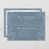Dusty Light Blue Wedding  Briefkaart RSVP (Voorkant / Achterkant)