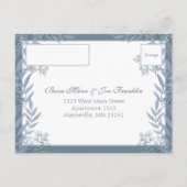 Dusty Light Blue Wedding  Briefkaart RSVP (Achterkant)