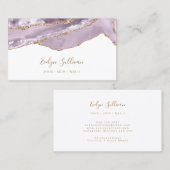 Dusty lilac agate carte de visite (Devant / Derrière)