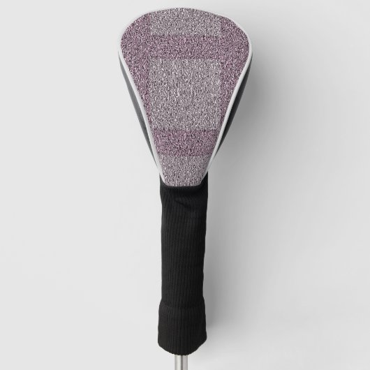 Dusty Maroon en Grey Tweedy Pattern Golfheadcover (Voorkant)