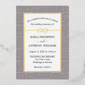 Dusty Mauve African Kuba Raffia all in one Folie Uitnodiging (Voorkant)