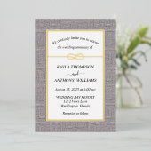 Dusty Mauve African Kuba Raffia all in one Folie Uitnodiging (Staand Voorkant)