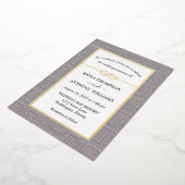 Dusty Mauve African Kuba Raffia all in one Folie Uitnodiging (Gedraaid)