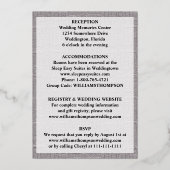 Dusty Mauve African Kuba Raffia all in one Folie Uitnodiging (Achterkant)