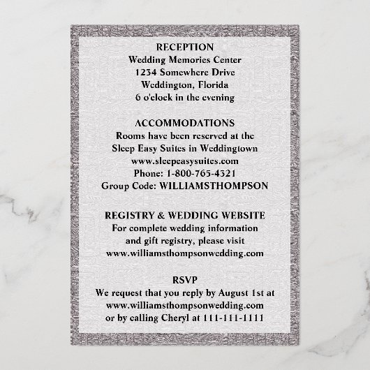 Dusty Mauve African Kuba Raffia all in one Folie Uitnodiging (Achterkant)