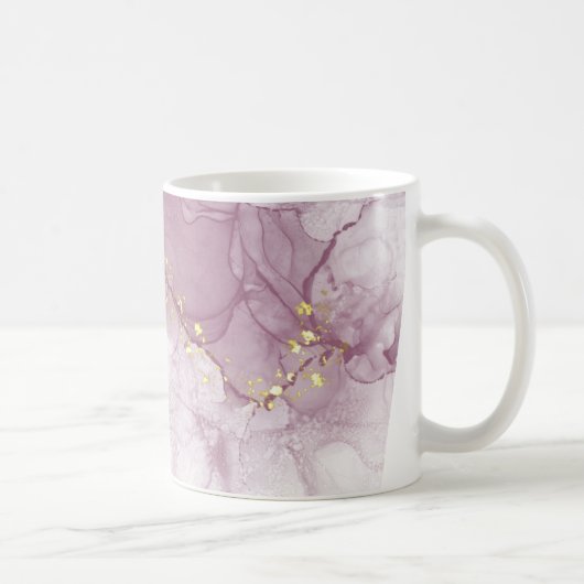 Dusty Mauve en Faux Gold Mok (Rechts)