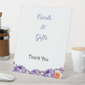 Dusty Mauve en Perzik Bloemen voetstuk teken Reclamebord Met Voetstuk (Insitu)