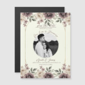 Dusty Mauve & Ivory Bloom Botanical Sla de datum o (Voorkant / Achterkant)