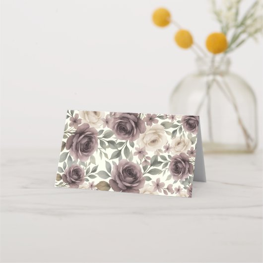 Dusty Mauve & Ivory Bloom Botanische bruiloft (Achterkant)