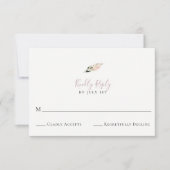 Dusty Mauve Pampas Grass Bruiloft RSVP Kaart (Voorkant)