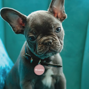 Dusty Mauve Retro Huisdierpenning