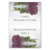 Dusty Mauve Roos Wedding DIY Fold Place Card Kaart (Voorkant)