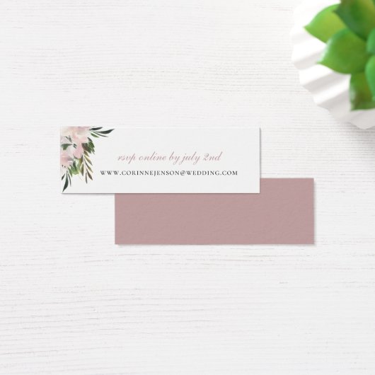 Dusty Mauve Site Mariage Botanique RSVP (Bureau)
