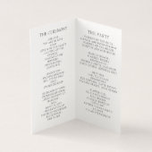 Dusty Navy Blue Blush Floral Wedding Programmes (Inside)