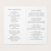 Dusty Navy Blue Blush Floral Wedding Programmes (Inside Unfolded)