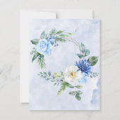 Dusty Navy Blue Floral Brunch & Bubbly Invitations (Dos)