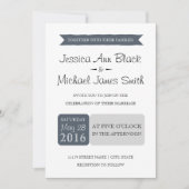 Dusty Navy & Grey | Invitation de mariage (Devant)