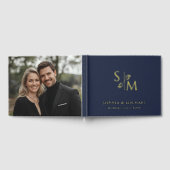 Dusty Navy Mariage Guest Books Foil Guestbook (Complet)