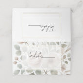 Dusty Olive & Roze Waterverf Bloemen Huwelijk (Buitenkant ongevouwen)