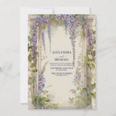 Dusty Paars Floral Elegant Boho Wedding Kaart (Voorkant)