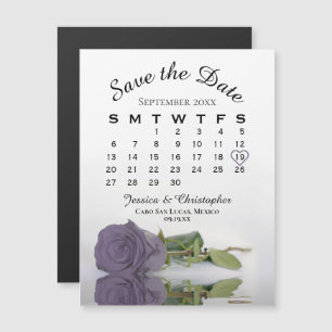 Dusty Paars Roos sparen de Magnet van de Kalender