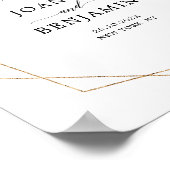 Dusty Paarse Blooms Geometric Weduwen Welkom Poster (Hoek)