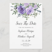 Dusty Paarse Eucalyptus Botanical Wedding Save The Date (Voorkant)