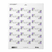 Dusty Paarse Eucalyptus Botanisch Adres Etiket (Full Sheet)