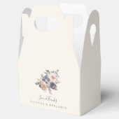 Dusty Paarse Floral Waterverf Aangepast huwelijk Bedankdoosjes (Geopend)