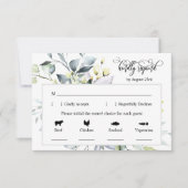 Dusty Paarse Greenery Response Kaart 4 maaltijdkeu (Voorkant)